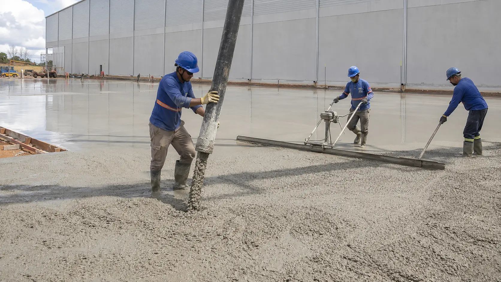 Piso polido de concreto em Maceió